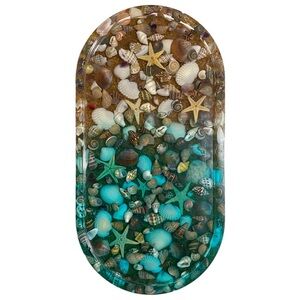 🐚🌊New underwater beach inspired handmade trinket tray SALE
